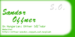 sandor offner business card